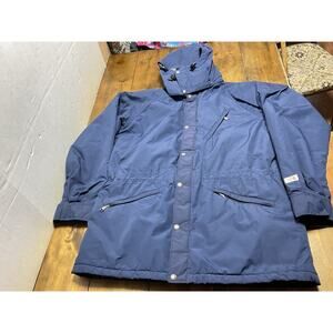 VTG The North Face GORE-TEX Mountain Parka Jacket Mens XL Blue Made in USA